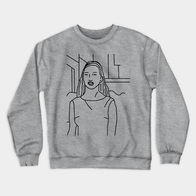 Distracted Boyfriend Meme and his Distraction Outline Crewneck Sweatshirt by ellenhenryart